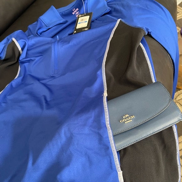 Under Armour Blue 1/2 Zip Top XL REGULAR NWT . prize inside!!! Light but warm - Picture 7 of 15